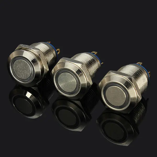 3V 12mm Momentary Push Button Switch - LED Illuminated & Waterproof - Image 5