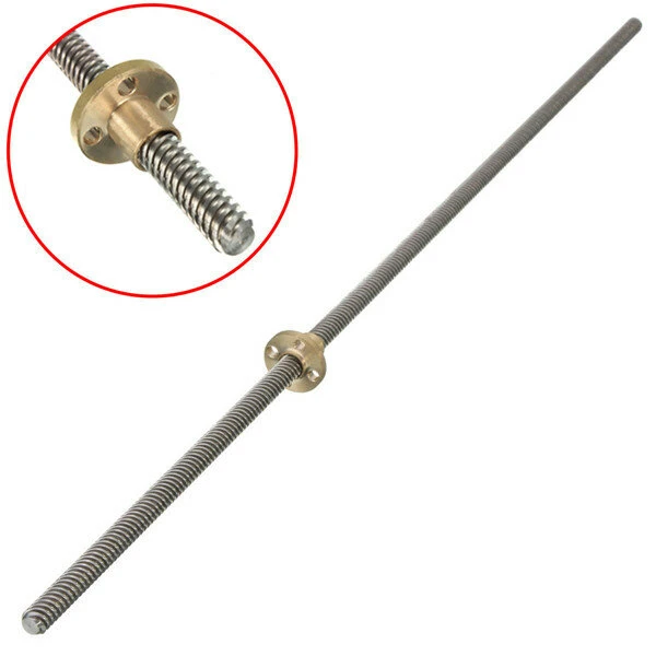 Machifit 700mm Lead Screw | 8mm Thread 2mm Pitch with Brass Nut - Image 4