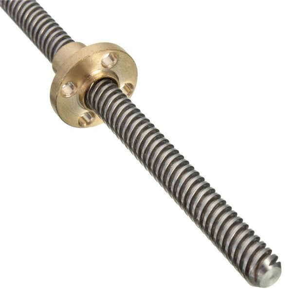 Machifit 700mm Lead Screw | 8mm Thread 2mm Pitch with Brass Nut - Image 2