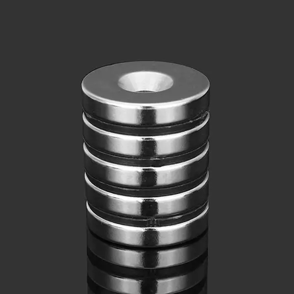 5pcs N35 Strong Neodymium Disc Magnets - 25mm x 5mm with 6mm Hole - Image 3