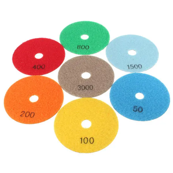 20pcs 4 Inch Diamond Polishing Pads | 50-3000 Grit for Granite Marble Concrete - Image 2