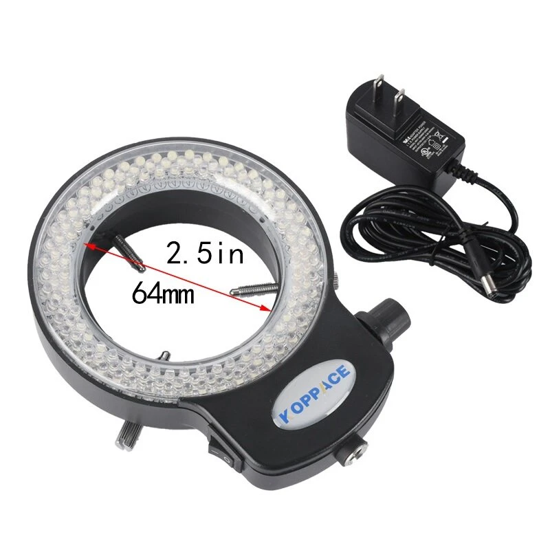 KOPPACE 3.5X-90X Trinocular Stereo Microscope | 144 LED Ring Light & WF10X/20 Eyepiece - Image 3