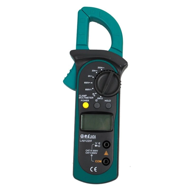 LAOA LA812201 Digital Clamp Multimeter - AC/DC Ammeter Voltmeter Tester - Image 2