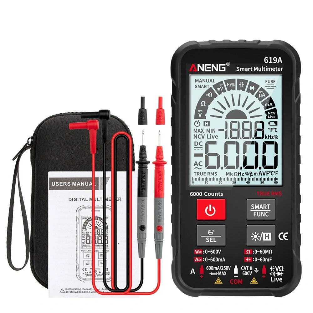 ANENG 619A Digital Multimeter - True RMS 6000 Counts | AC/DC Voltage NCV - Image 2