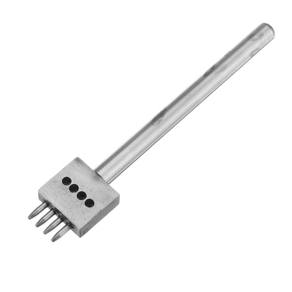 Leather Craft Round Hole Puncher Tool | 2/4/6 Hole | 4mm Spacing | Drill Attachment - Image 2