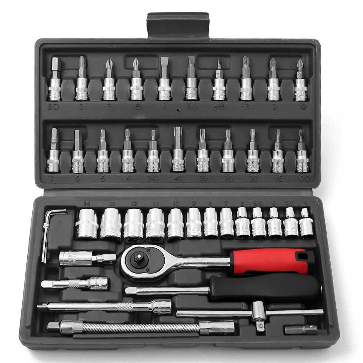 Craftsman 1/4-Inch Drive Socket & Ratchet Set | 40-Piece Auto & Home Repair Kit - Image 3