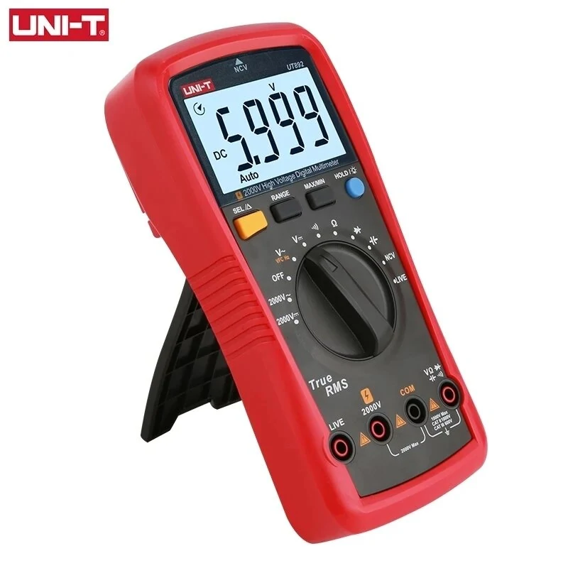 UNI-T UT892 True RMS Digital Multimeter | 2000V AC DC Voltmeter & Capacitor Tester - Image 2