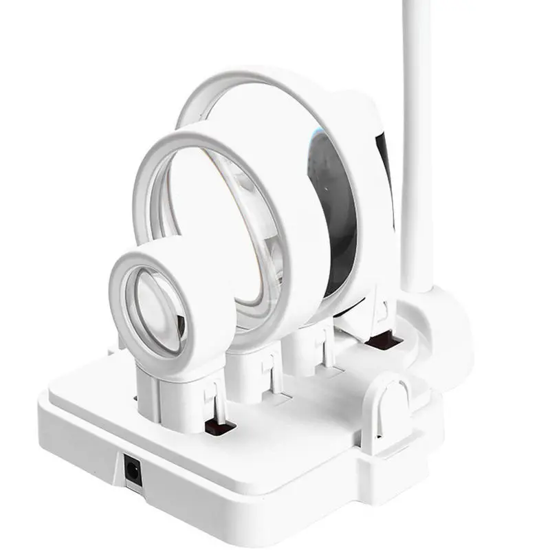 3 Lens LED Magnifier Lamp - 2.5X 5X 16X Desktop Loupe with 6 LED Lights for Soldering & Repair - Image 2