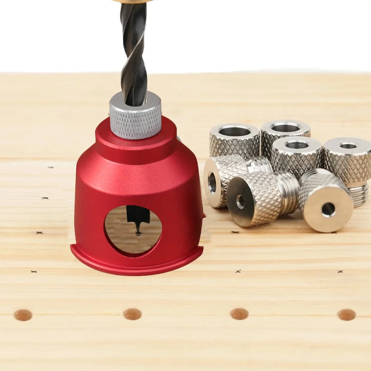 JIGHOLE Doweling Jig Drill Guide - 3-10mm with 8 Steel Bushings | Accurate Woodworking Tool - Image 3