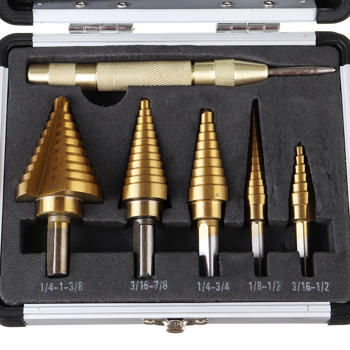 HSS Step Drill Bit Set - 3/5/6 Pcs Cone Hole Cutter Kit - Image 4