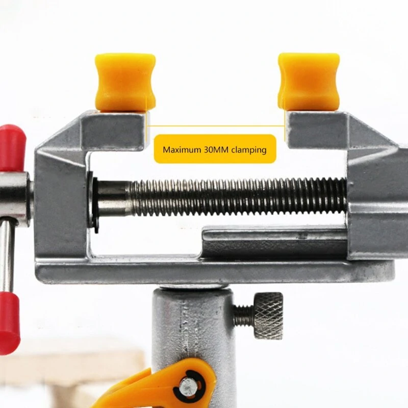 Adjustable Electric Mini Table Bench Vise - 360° Rotatable Drill Attachment - Image 5