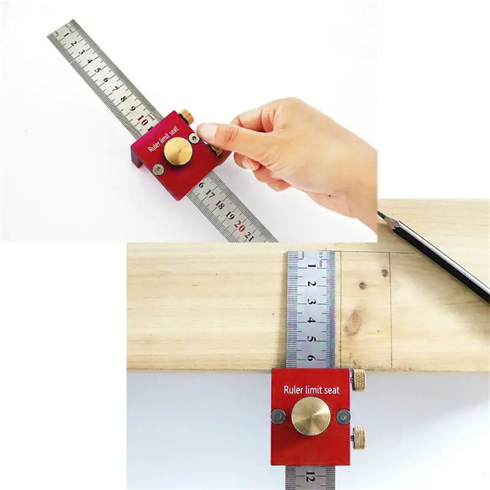 30cm Scribing Ruler | 90 Degree Scale High Precision Measuring Gauge - Woodworking Essential Tool - Image 4