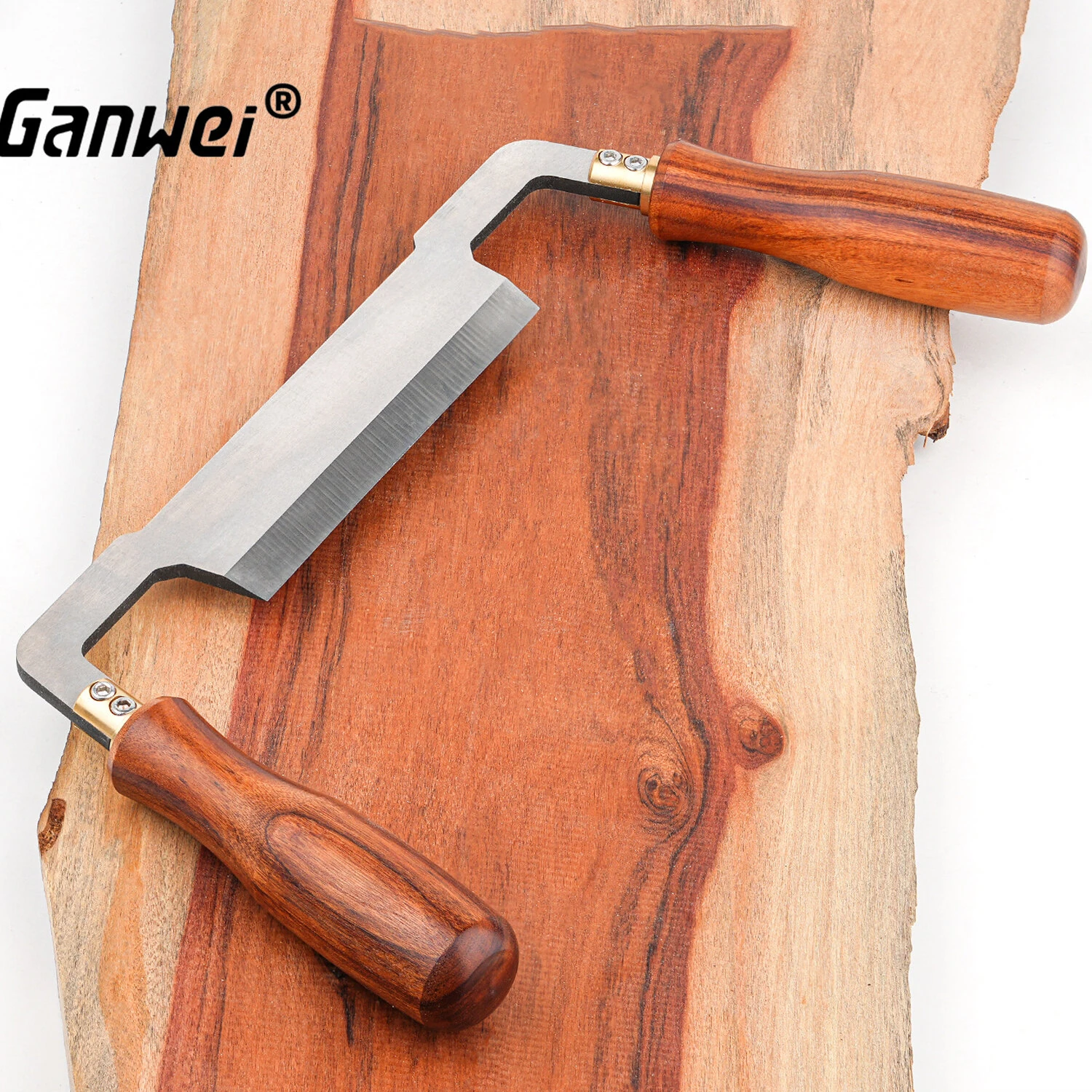 GANWEI Woodworking Draw Knife - HSS Blade 6mm Thick 110mm Wide | Ergonomic Wooden Handles for Precision Carving - Image 2