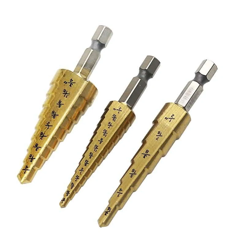 3/16-1/2 Inch Step Drill Bit | 1/4 Inch Shank | High-Speed Steel - Image 2