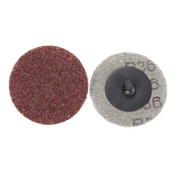 25pcs 2 Inch 36 Grit R-Type Sanding Discs | Roll Lock Abrasive Pads - Image 3