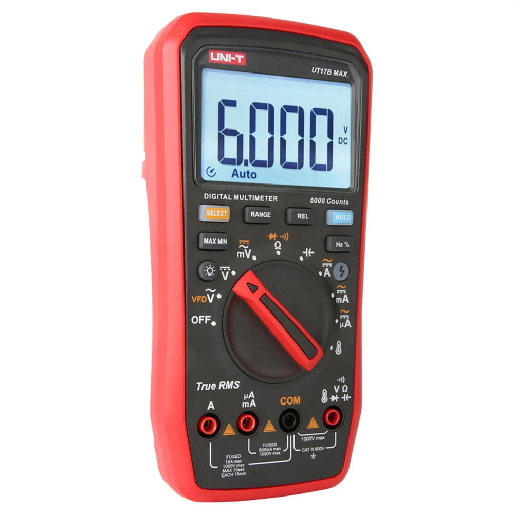 UNI-T UT17B MAX True RMS Digital Multimeter | Auto-Range Voltmeter Ammeter - Image 3