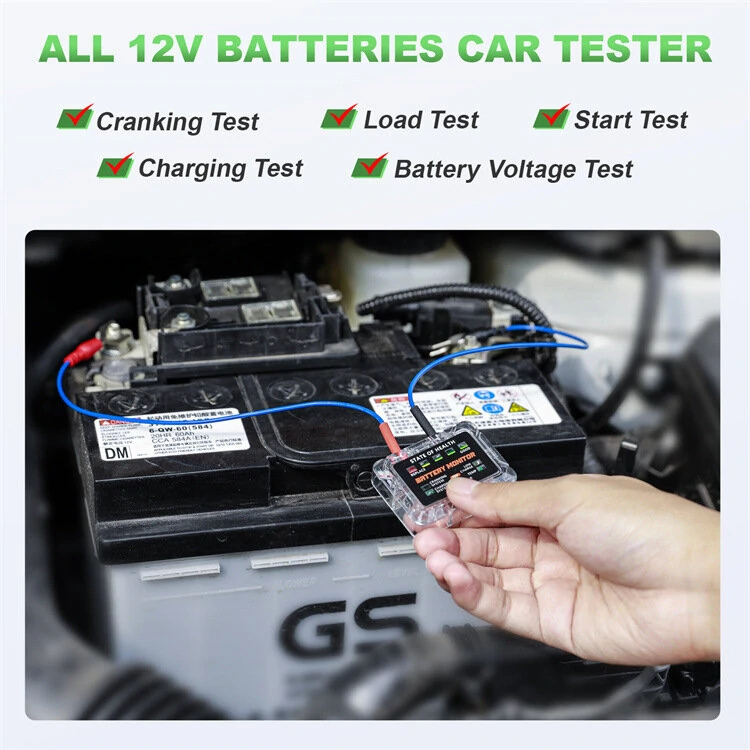 ANCEL BM200 PRO Car Battery Tester - 12V LED Monitor with HUD Display | Waterproof - Image 3