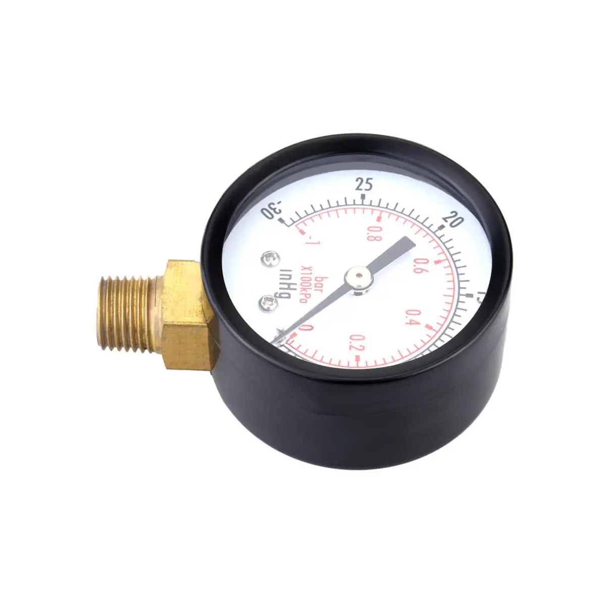 TS-50-1+1 Mini Vacuum Pressure Gauge | 50mm Manometer 0 to -30 inHg & -1 Bar - Image 4