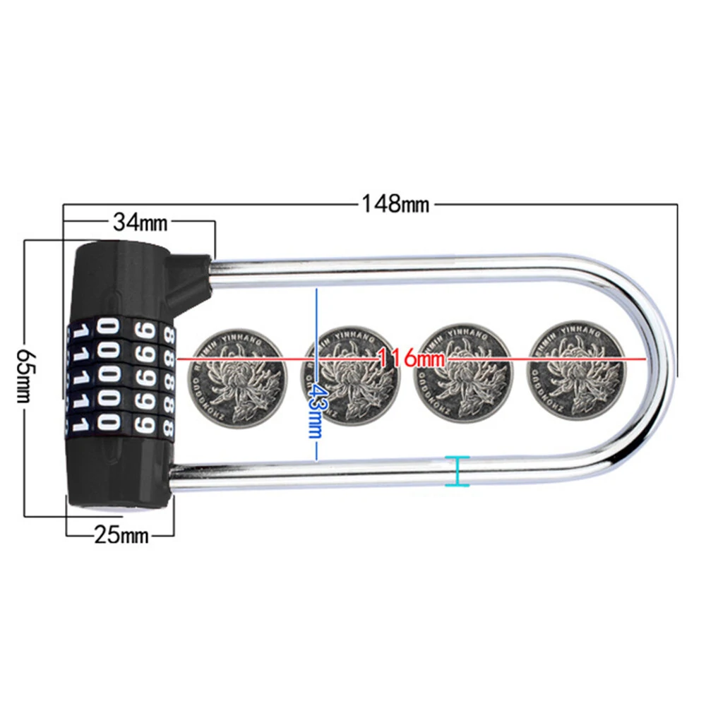Extended Cabinet Lock - 5-Digit Zinc Alloy Steel Hook | Child Safety Secure - Image 5