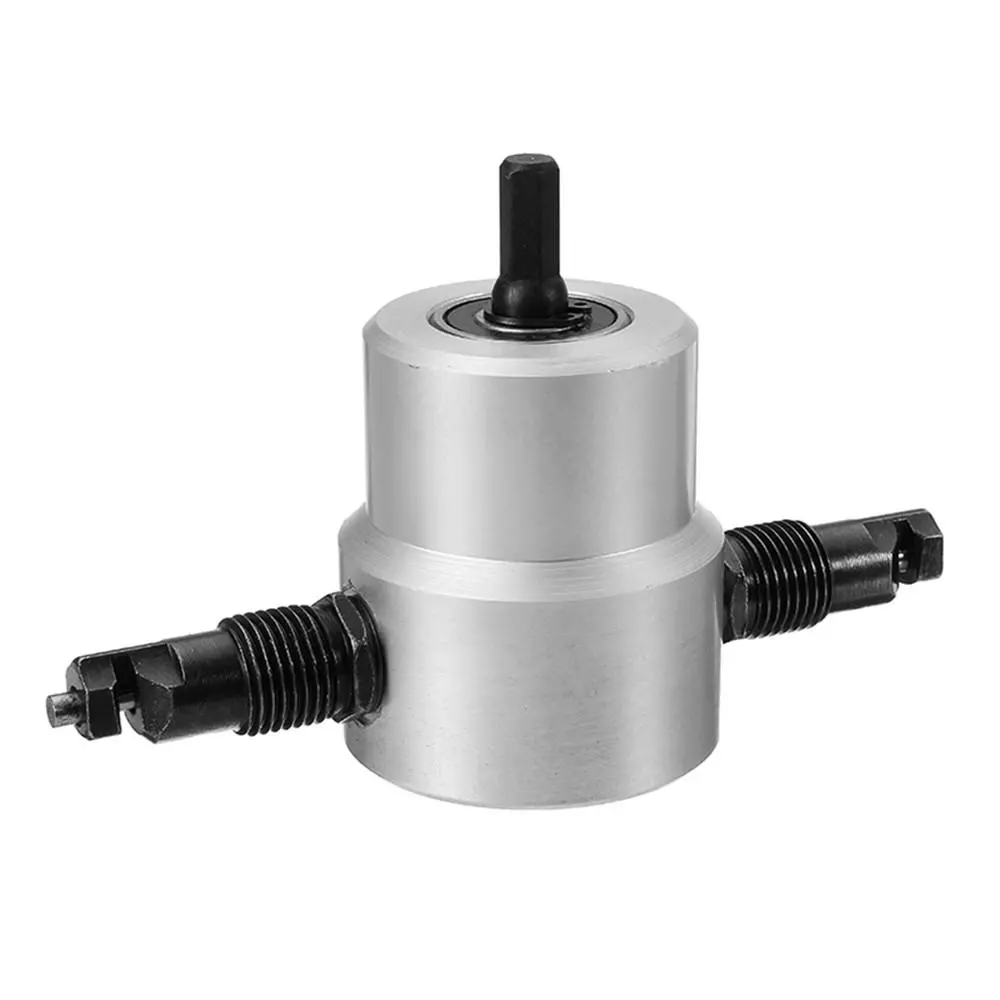 Drillpro YT-160A Double Head Nibbler | Sheet Metal Cutter Drill Attachment - Image 3