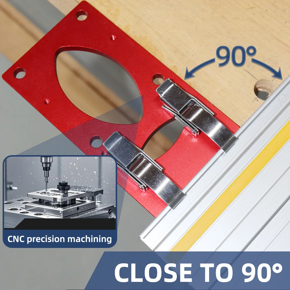 Enjoywood Track Saw Rail Square Guide - Right Angle Guide for Makita Festool Milwaukee - Image 3