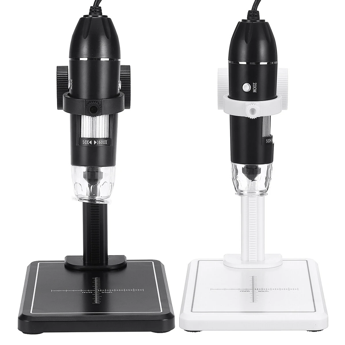 AmScope 1600X USB Digital Microscope - 2MP Camera, 8 LED Lights, Includes Stand - Image 2