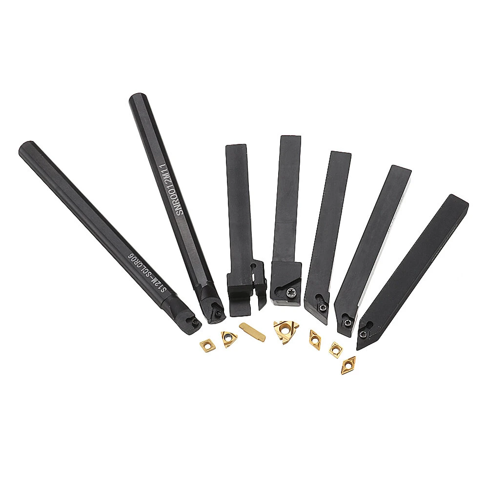 7pcs 12mm Shank Lathe Boring Bar Set - Carbide Inserts Turning Tool Holder - Image 3