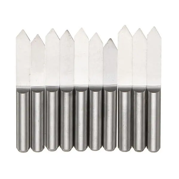 Carbide PCB Engraving Bits - 10pcs 60 Degree 0.3mm Tip | CNC Router End Mill - Image 2