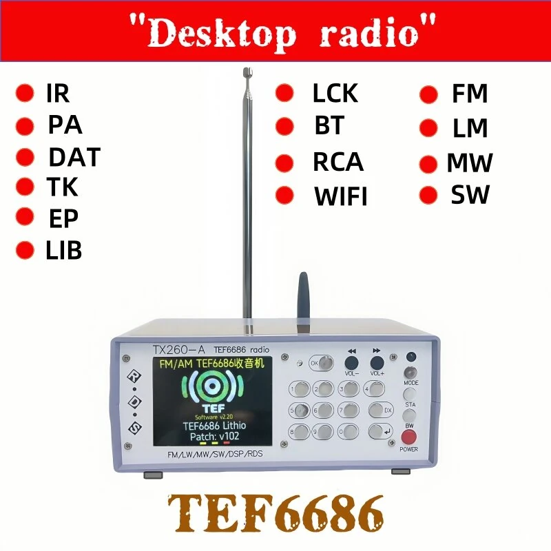 RX260-A TEF6686 Digital Radio - FM AM SW Receiver with Bluetooth | Portable Speaker - Image 3