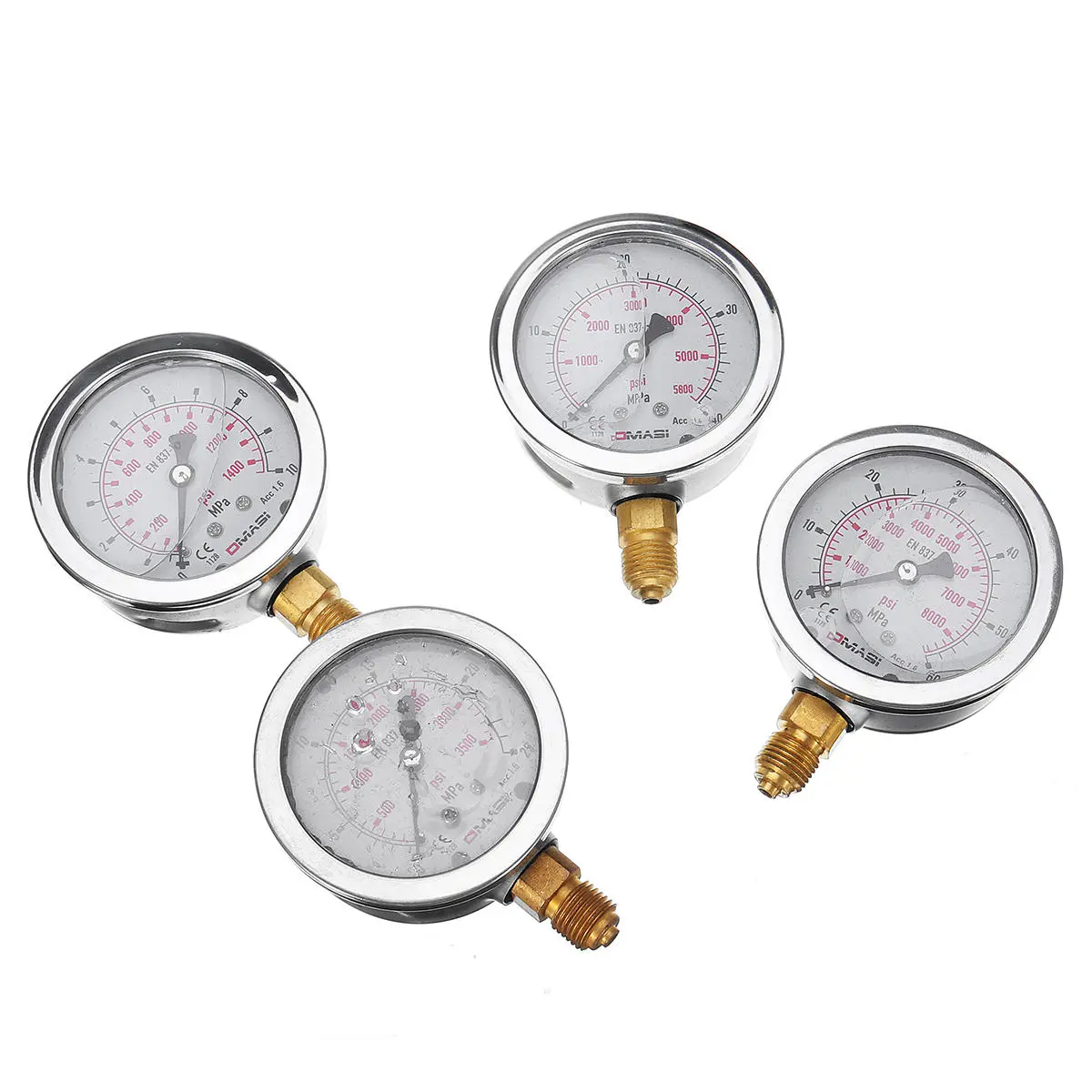 Hydraulic Pressure Gauge Test Kit - 10/25/40/60MPa with 4 Test Hoses - Image 3