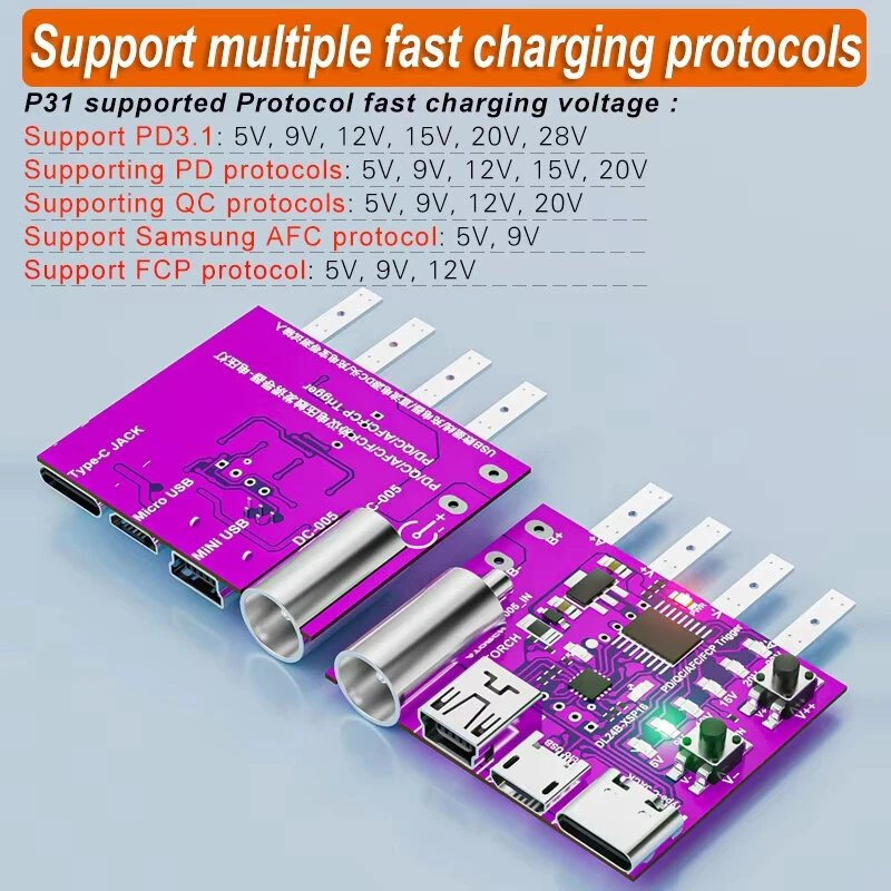 ATORCH PD3.1 Fast Charger Test Board | 140W Voltage Meter Deceiver for DL24 Load Tester - Image 5