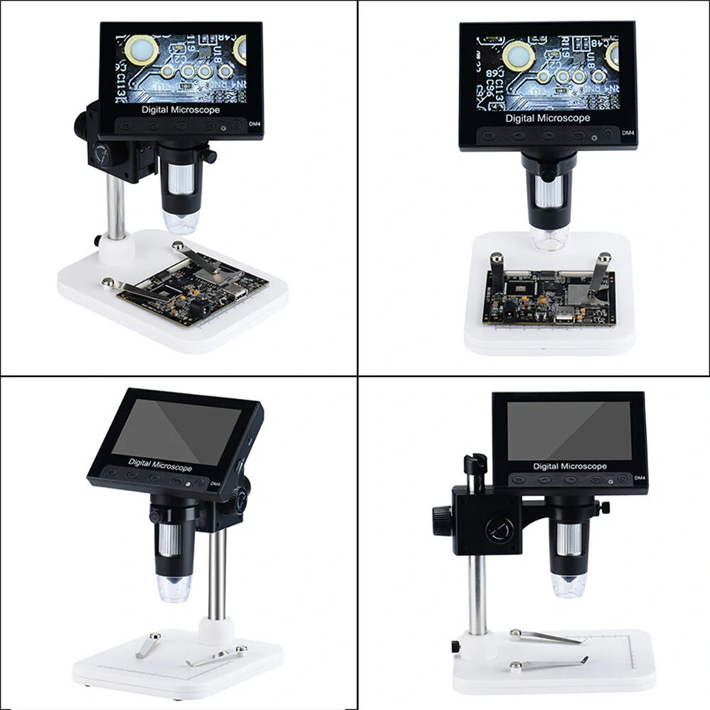 DM4-Z01B019 Digital Microscope 4.3 Display 1000X Magnification | 8 LED Lights | For Soldering & Inspection - Image 4
