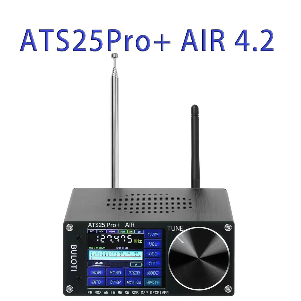 ATS25Pro+ Airband Radio Receiver - Bluetooth 2.4-inch Touchscreen | 4000 mAh Battery | FM LW MW SW SSB - Image 2