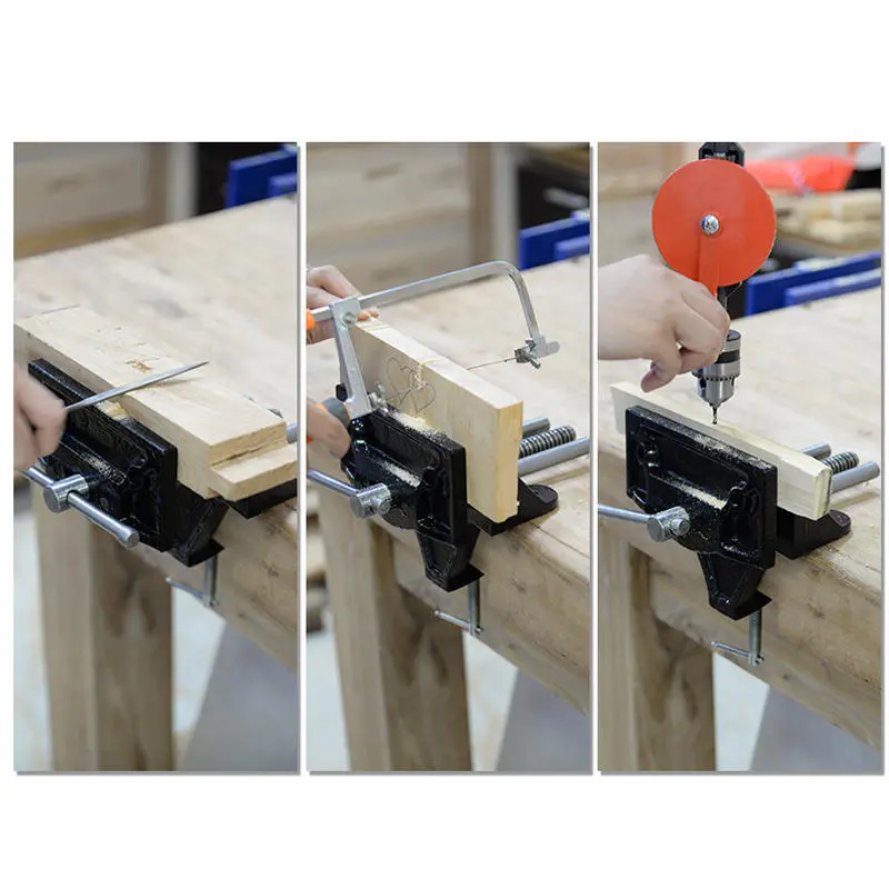 Mytec Universal Heavy Table Vise - Woodworking Bench Vise & Jewelers Vice | Clamp-On Hand Tool - Image 2