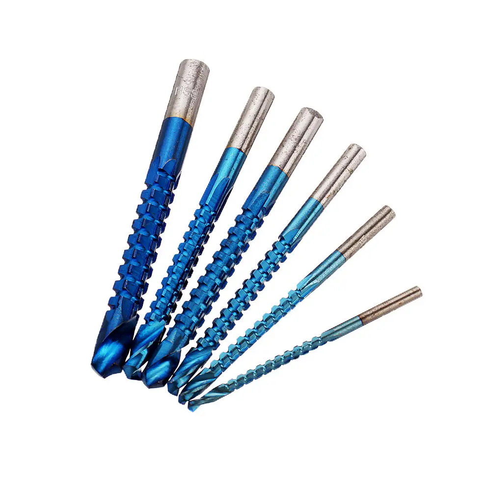 Drillpro 6Pcs Blue Nano HSS Drill Bits | 3-8mm for Wood Plastic Metal - Image 3