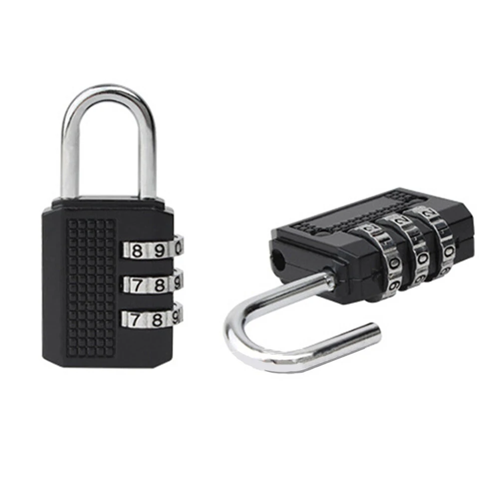Zinc Alloy Miniature Combination Lock | 53x25x10mm Black Luggage Pouch Lock - Image 3