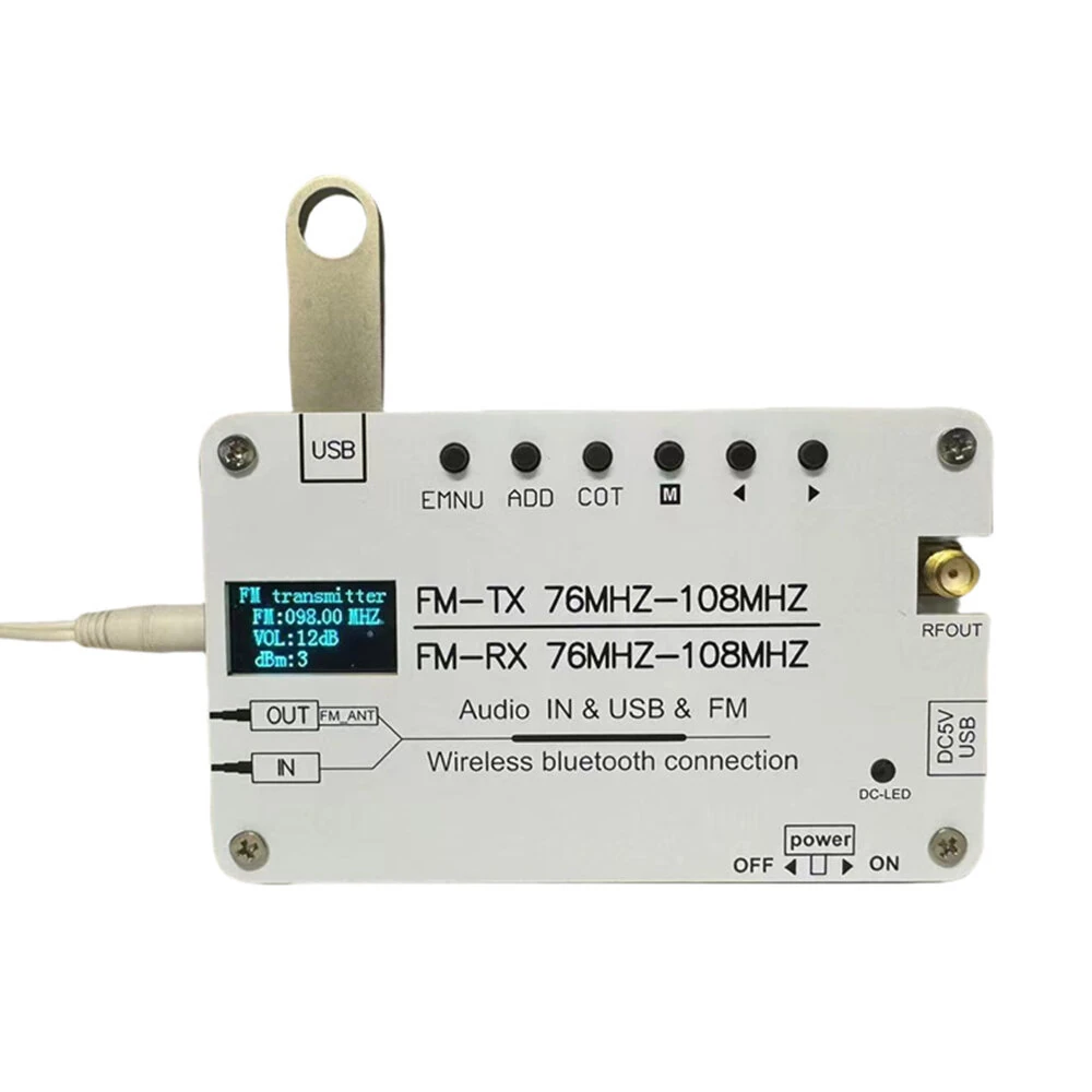 Multi-function FM Transmitter & Receiver | Bluetooth AUX USB | 76-108MHz Portable Radio - Image 2
