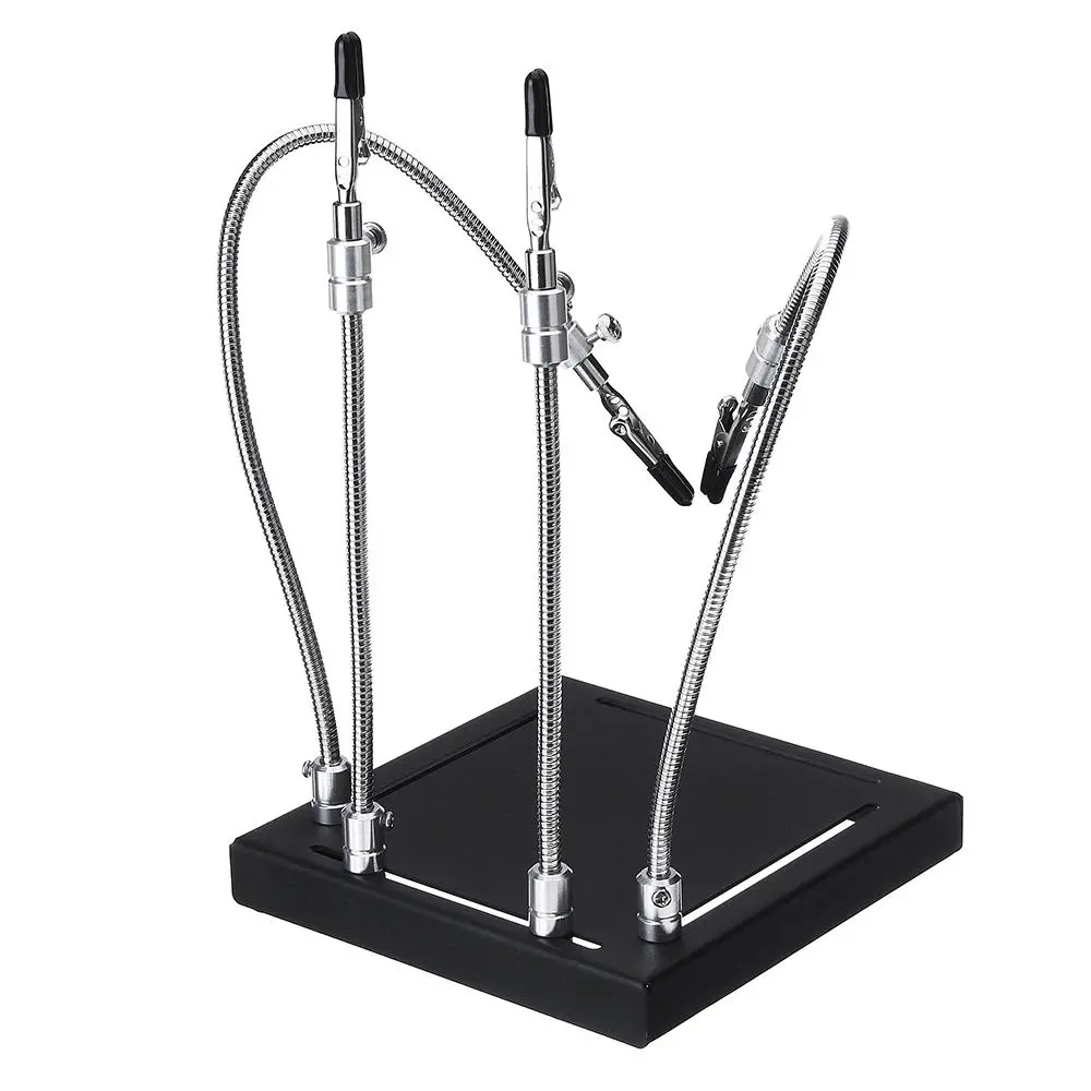 YP-001 Metal Base Soldering Station | 4 Flexible Arm PCB Fixture Helping Hands - Image 5