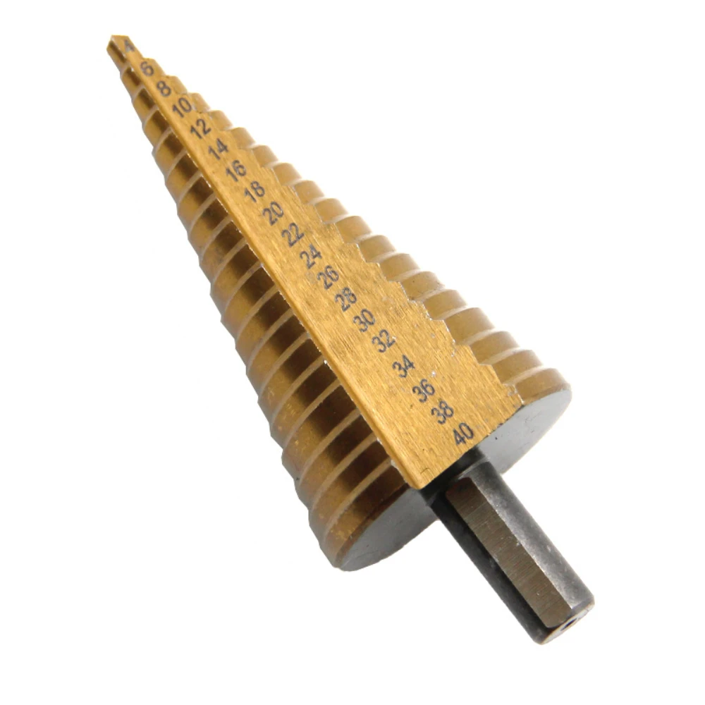 Dremel Titanium Step Drill Bit | HSS Hex Shank 4-40mm for Metal & Wood - Image 2