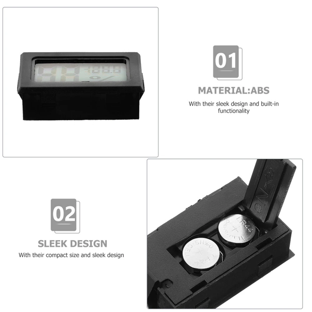 Mini Digital Hygrometer Thermometer - 3Pcs Indoor Humidity Temperature Monitor - LCD Display Portable - Image 4