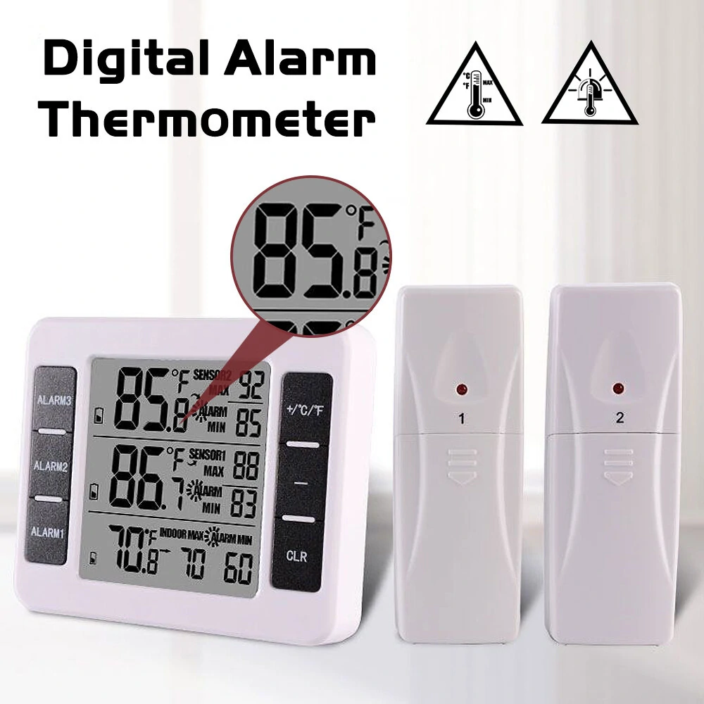 High Accuracy 433MHz Thermometer - Indoor/Outdoor with Smart Alarm & LCD Display - Image 4