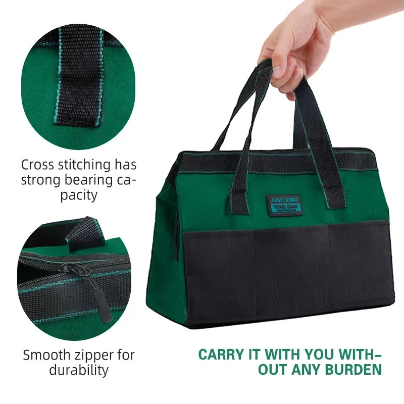 AIRAJ 13-Inch Waterproof Tool Bag - Portable Storage Organizer with Multiple Pockets - Image 5