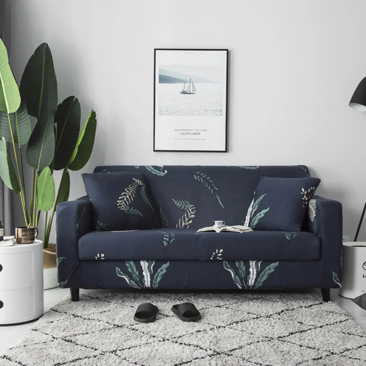 Floral Stretch Sofa Slipcover - 1 2 or 3 Seater Couch Cover - Elastic Protector - Image 2