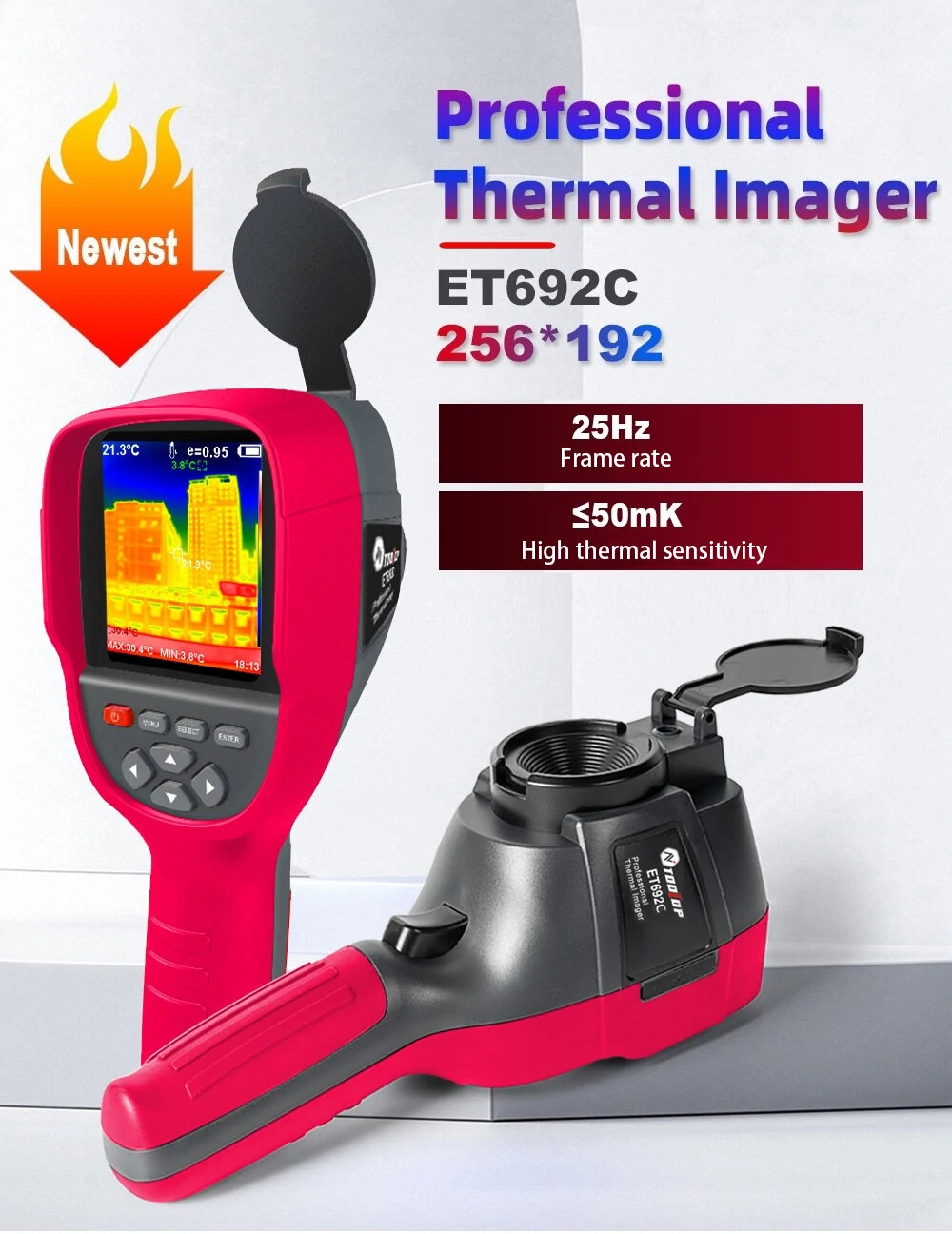 AV TOOLTOP ET692C Thermal Imager | 256x192 IR Resolution -20° to 550°C | 3.2 Inch Screen High Sensitivity - Image 2