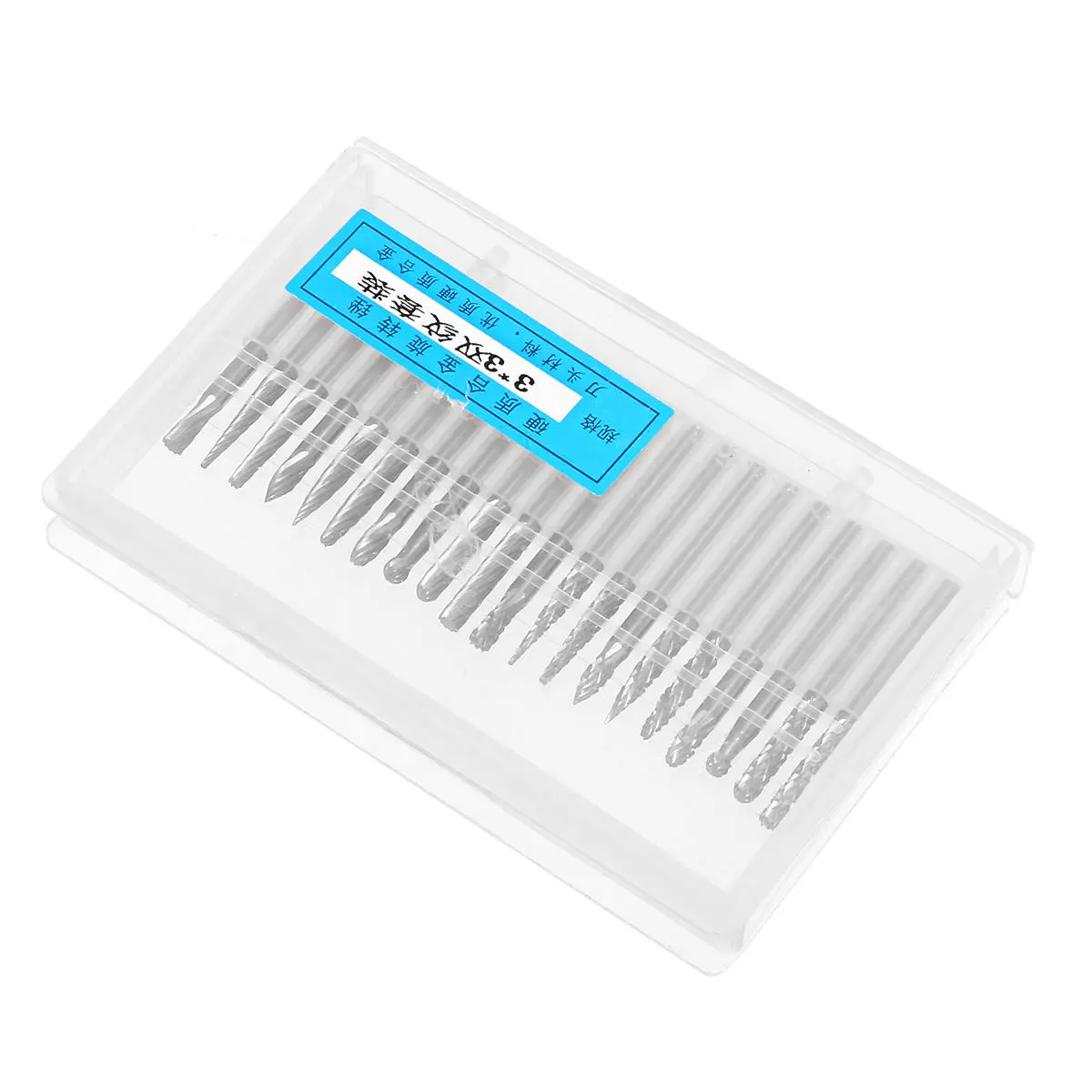 20Pcs Tungsten Steel Carbide Burrs Kit - 3x3mm Rotary Rasp Files & Grinding Tools - Image 4