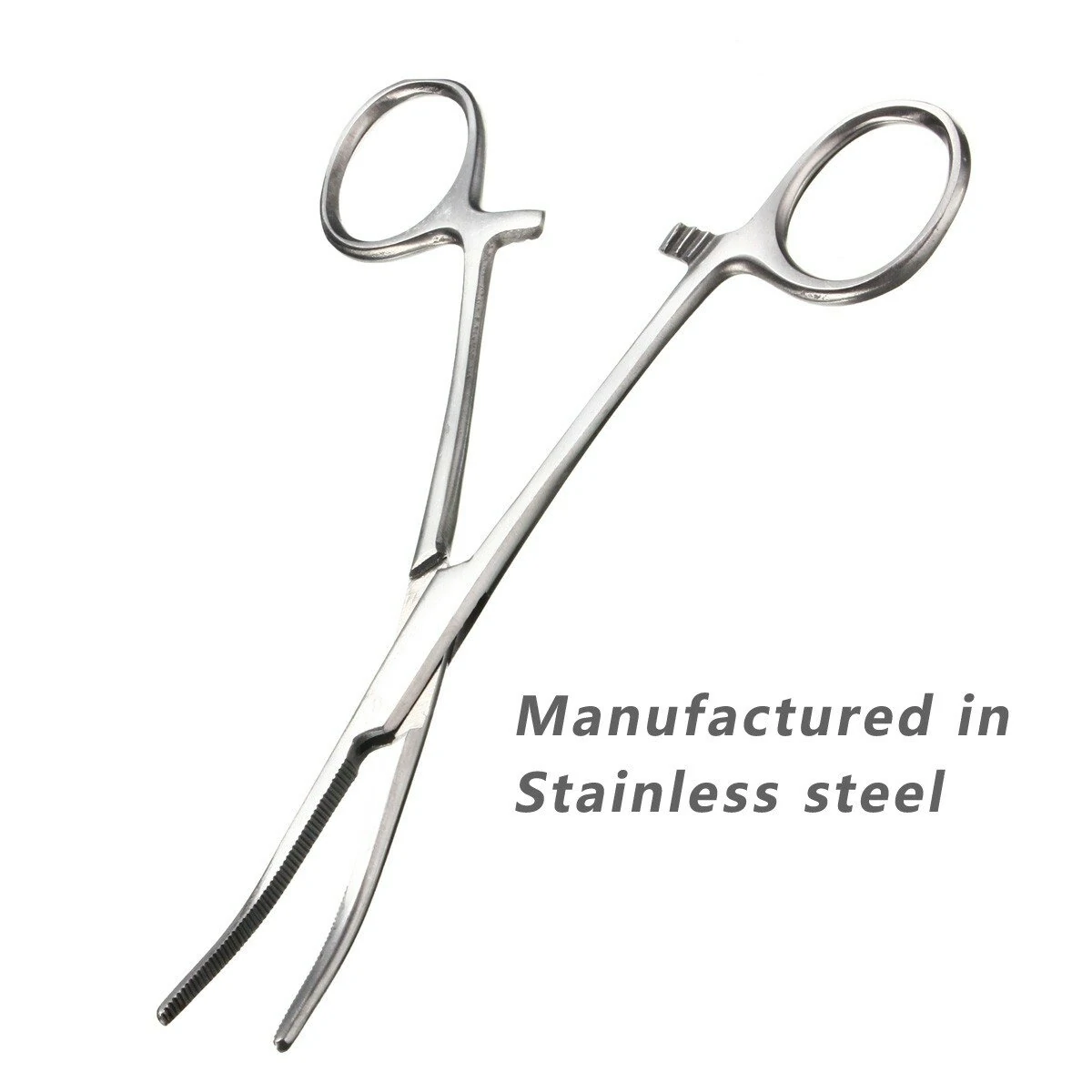 Stainless Steel Self-Locking Forceps - Straight & Curved - 12.5/14/16cm Nursing - Image 3