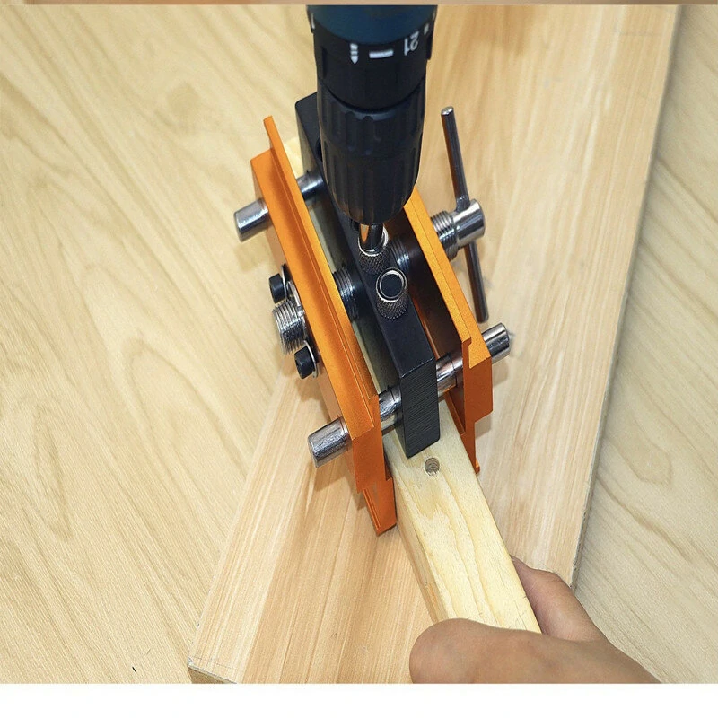 Self-Centering Drill Guide & Doweling Jig Kit | Woodworking Hole Punch Locator Set - Image 4