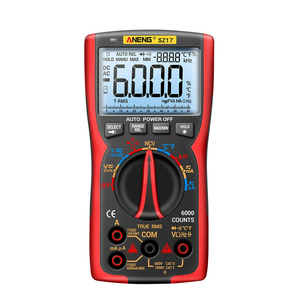 ANENG SZ17 Digital Multimeter | 6000 Counts True RMS AC/DC Tester - Image 4