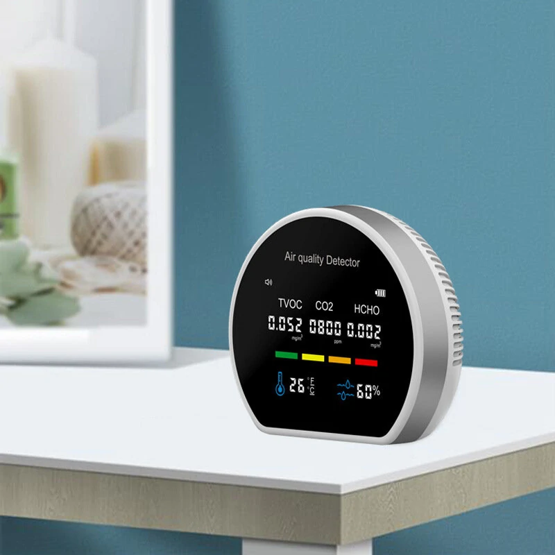 Wall-mounted Portable Air Quality Monitor - CO2 Formaldehyde TVOC Tester & Hygrometer - Image 5
