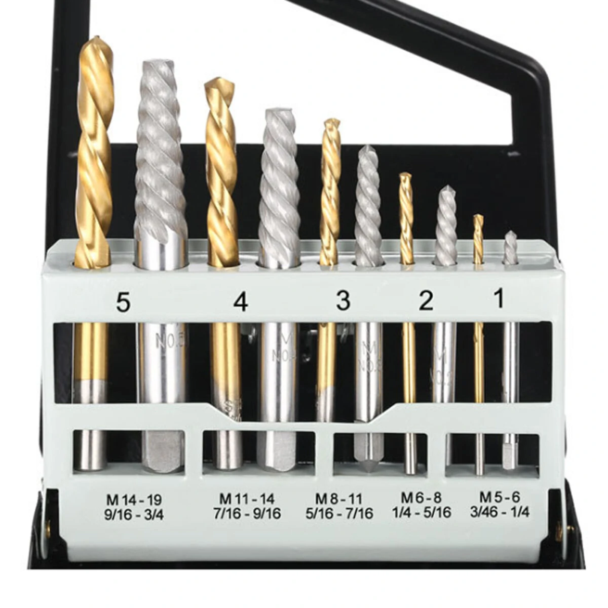 Cobalt Left Hand Drill Bit - 10Pcs Screw Extractor for Broken Bolt Removal - Image 2